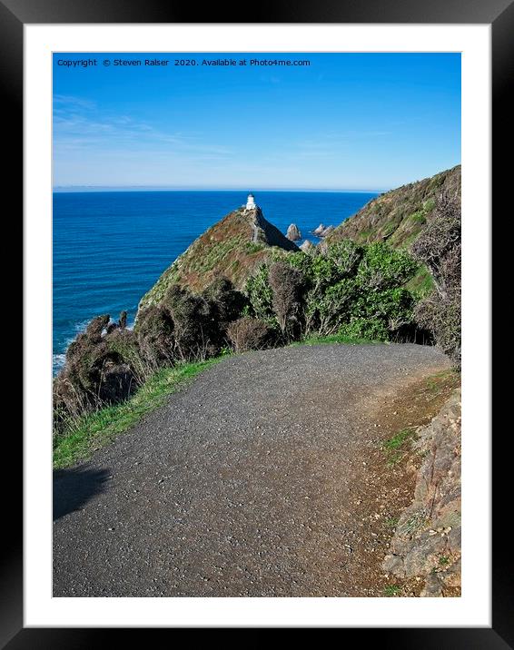 Nugget Point Lighthouse 5 - Catlins - New Zealand Framed Mounted Print by Steven Ralser