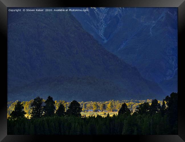 New Zealand Alps Foothills Sunrise Framed Print by Steven Ralser