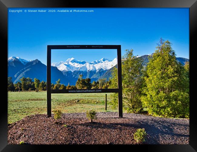 Mt Cook and Mt Tasman - New Zealand Alps Framed Print by Steven Ralser