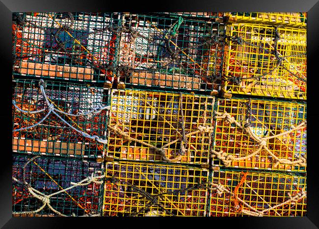 Lobster Pots, York, Maine Framed Print by Steven Ralser