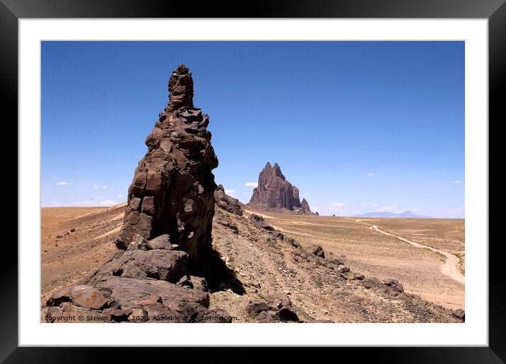 Shiprock, New Mexico, USA Framed Mounted Print by Steven Ralser