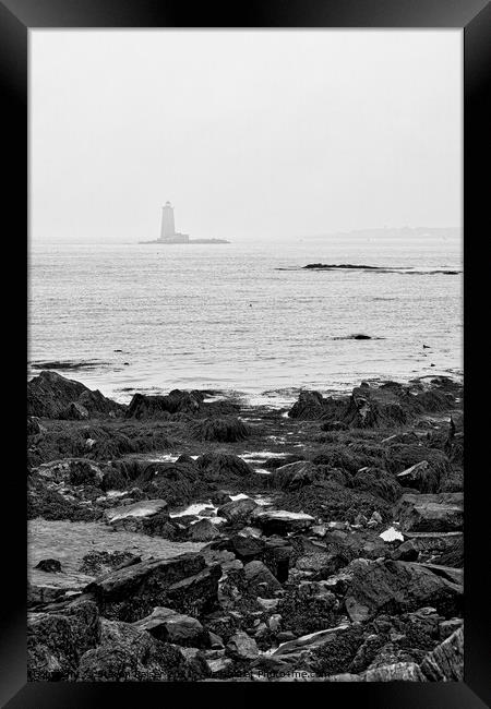 Whaleback Light House - Fort Foster - Maine Framed Print by Steven Ralser