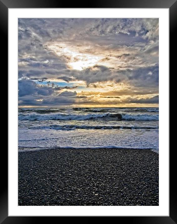 Hokitika Beach - New Zealand 5 Framed Mounted Print by Steven Ralser