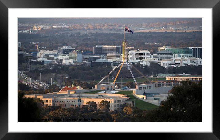 Parliament House - Canberra - Australia Framed Mounted Print by Steven Ralser