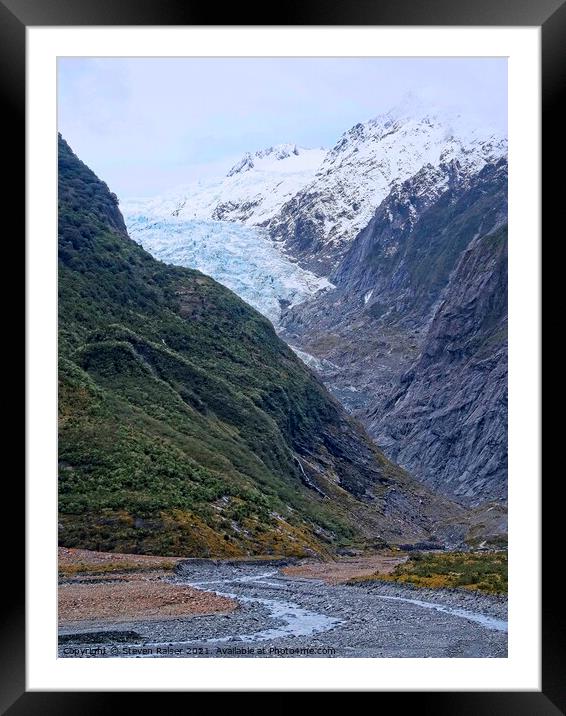 Franz Josef Glacier, South Island, New Zealand Framed Mounted Print by Steven Ralser