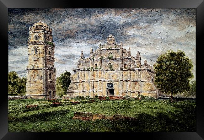 Paoay Church Framed Print by Joey Agbayani