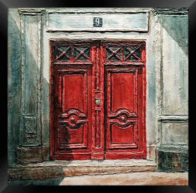 Parisian Door No.9 Framed Print by Joey Agbayani