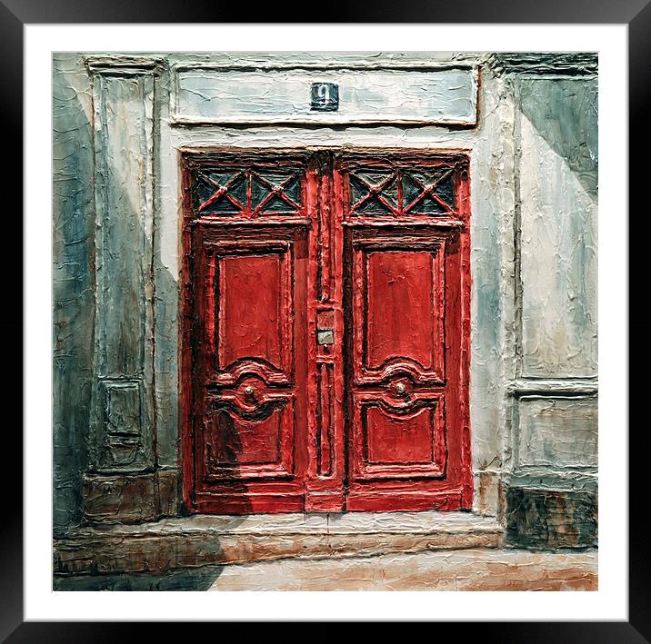 Parisian Door No.9 Framed Mounted Print by Joey Agbayani