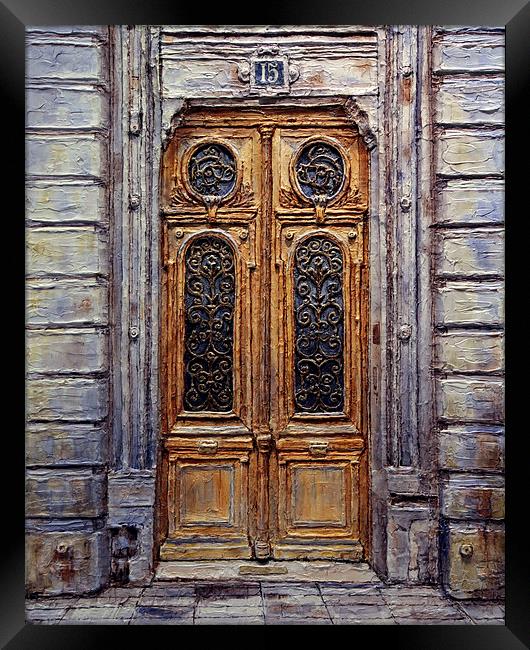 Parisian Door No. 15 Framed Print by Joey Agbayani