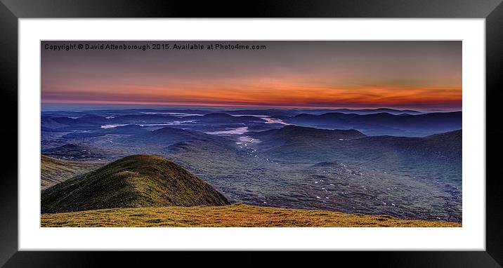 Dawn At The Merrick Summit Framed Mounted Print by David Attenborough