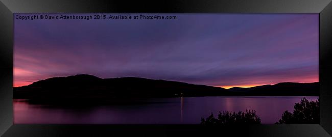  Clateringshaws Loch Sunset Framed Print by David Attenborough