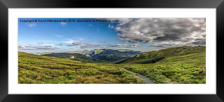 New Galloway Forest Park Panoramic Framed Mounted Print by David Attenborough