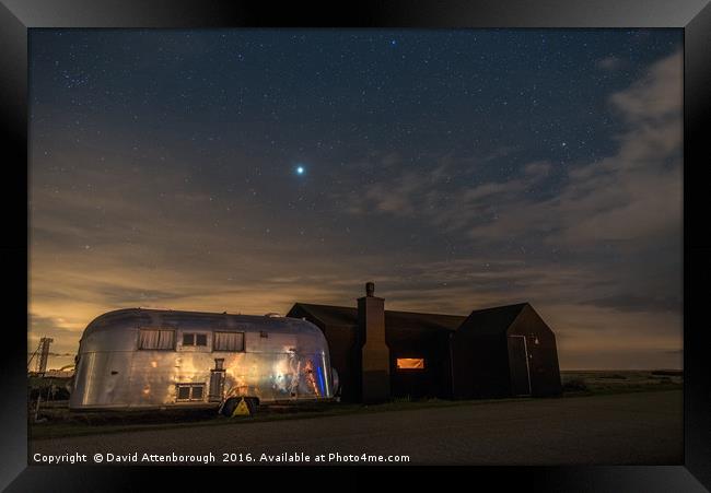 Dungeness House & Airstream  Framed Print by David Attenborough
