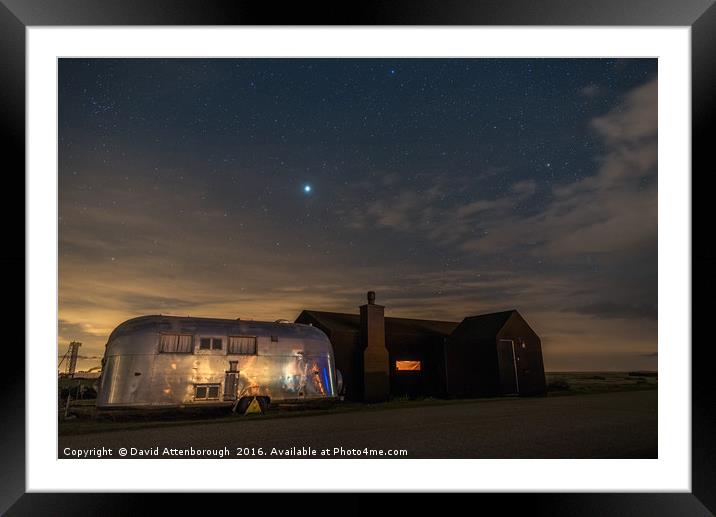 Dungeness House & Airstream  Framed Mounted Print by David Attenborough