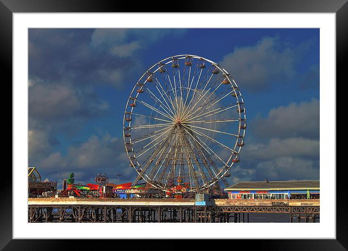 Blackpool Ferris Wheel in Autumn, HDR Picture Framed Mounted Print by Juha Remes