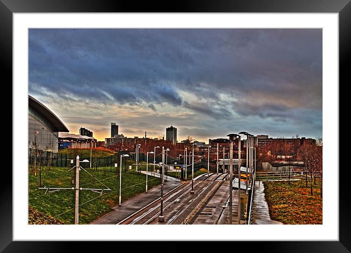 Manchester Skyline HDR Framed Mounted Print by Juha Remes