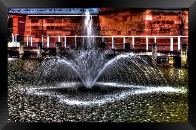 Water Fountain Framed Print by Juha Remes