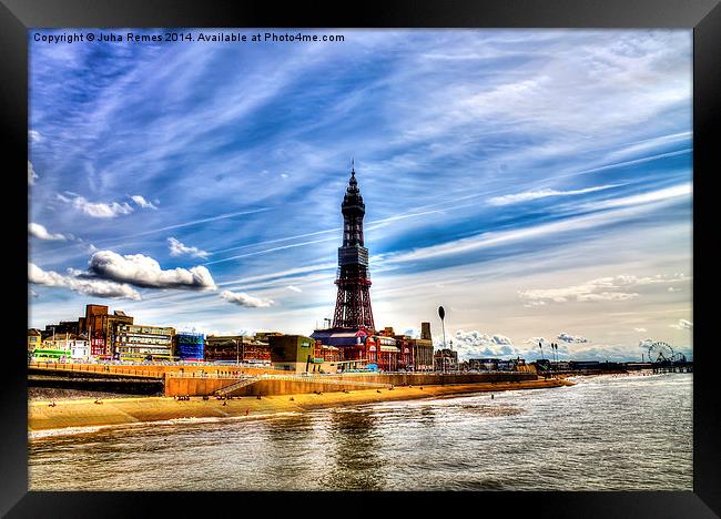  Blackpool Tower and Golden Mile during Sunny Day Framed Print by Juha Remes