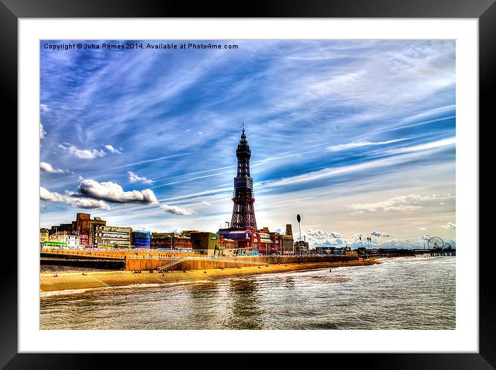  Blackpool Tower and Golden Mile during Sunny Day Framed Mounted Print by Juha Remes