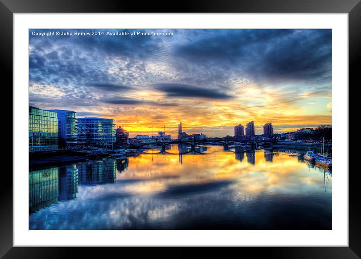 London Cityscape Framed Mounted Print by Juha Remes