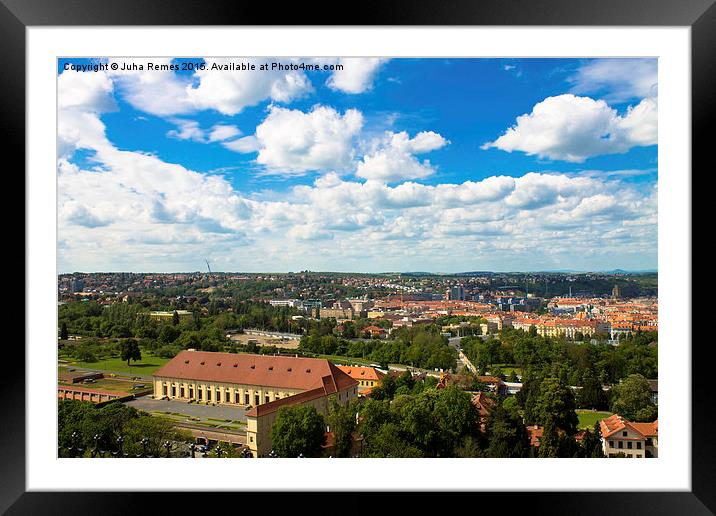 Cityscape in Prague Framed Mounted Print by Juha Remes