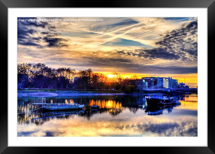Sunset in Battersea Framed Mounted Print by Juha Remes