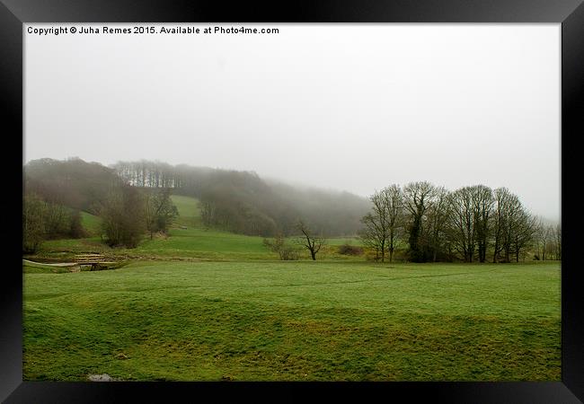 Misty Scenery in Wharfedale Framed Print by Juha Remes