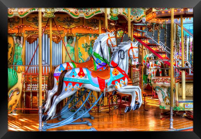 Carousel Horses Framed Print by Juha Remes