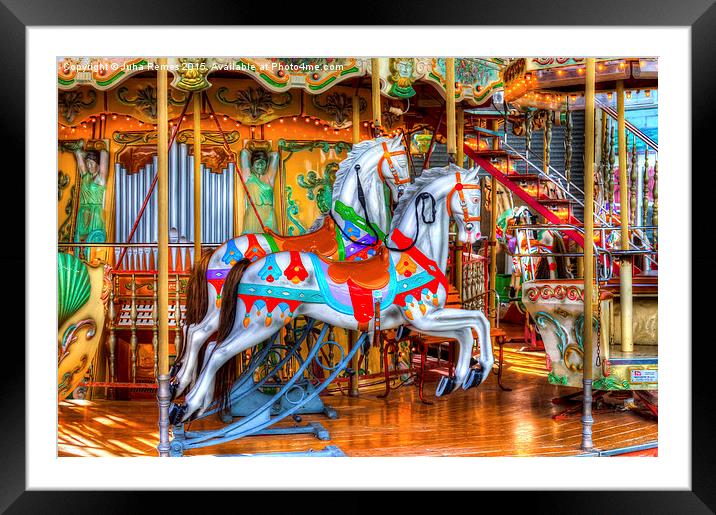 Carousel Horses Framed Mounted Print by Juha Remes