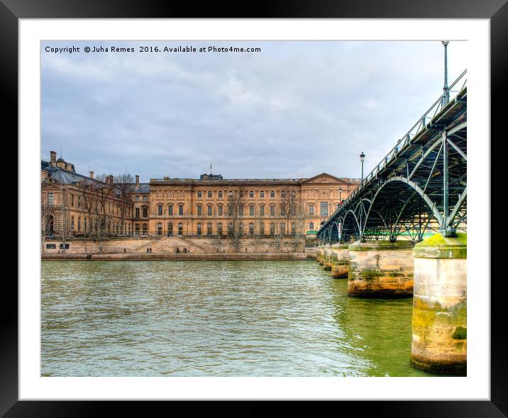 Louvre and Ponts des Arts Framed Mounted Print by Juha Remes