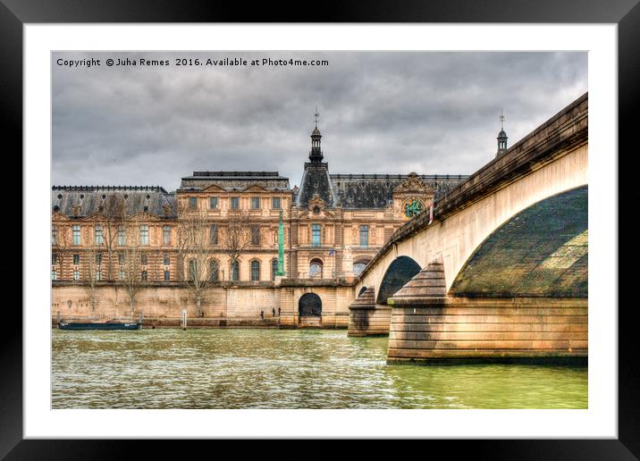 Louvre North Facade Framed Mounted Print by Juha Remes