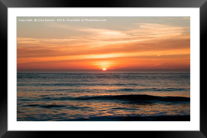 Sunrise at North Sea Framed Mounted Print by Juha Remes