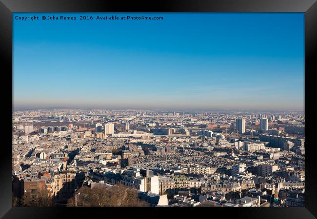 Paris Skyline Framed Print by Juha Remes