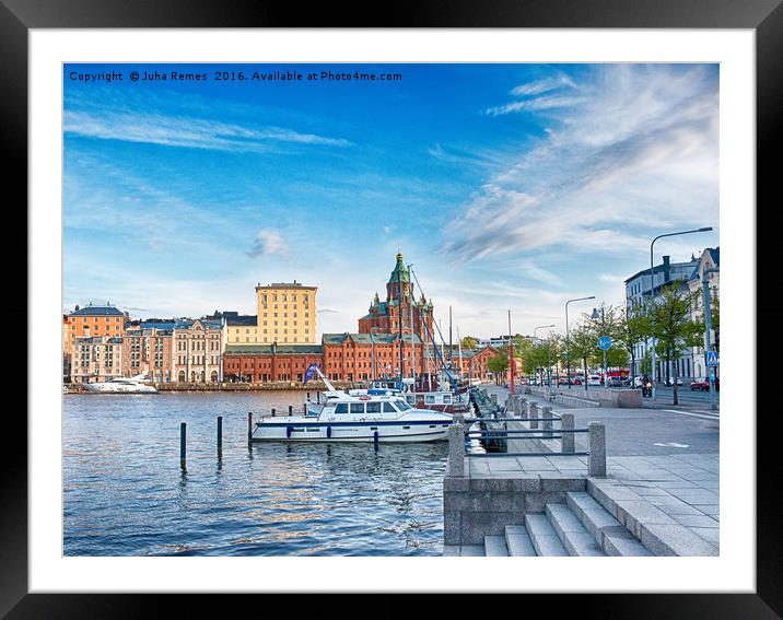 Helsinki Harbour Framed Mounted Print by Juha Remes