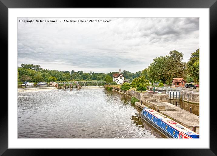 Goring Lock Framed Mounted Print by Juha Remes