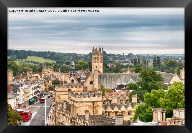 Oxford Cityscape Framed Print by Juha Remes