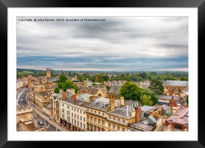 Oxford Cityscape Framed Mounted Print by Juha Remes