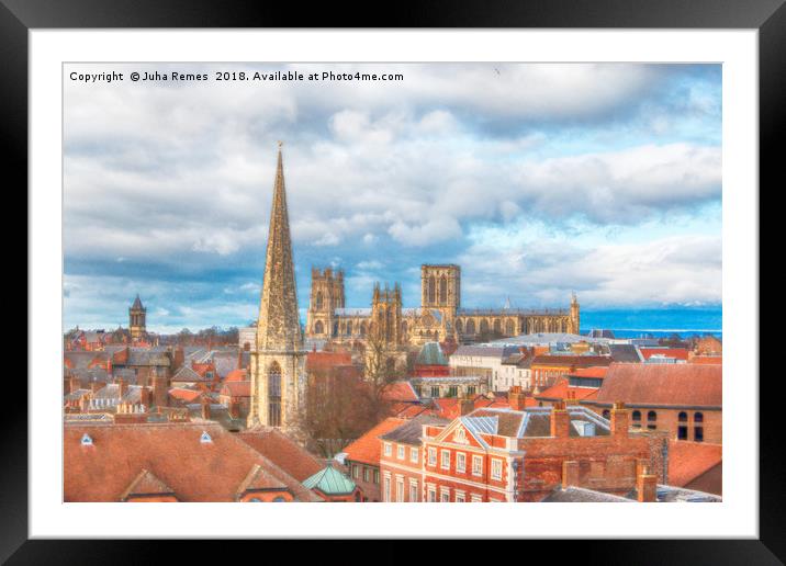 York Cityscape Framed Mounted Print by Juha Remes