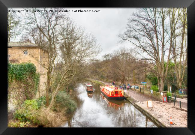 Saltaire Canals Framed Print by Juha Remes