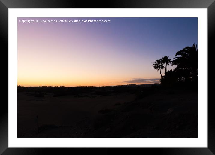 Maspalomas Sunset Framed Mounted Print by Juha Remes