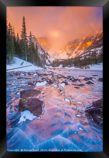 Rocky Mountain Sunrise Framed Print by Steven Reed