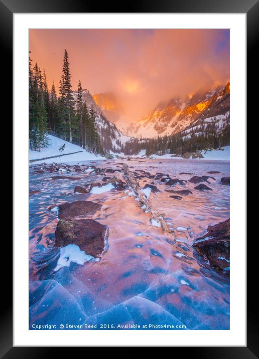 Rocky Mountain Sunrise Framed Mounted Print by Steven Reed