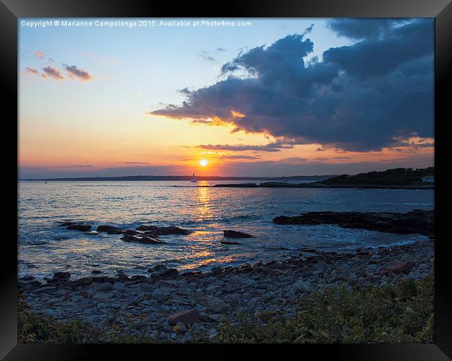 Newport Rhode Island sunset Framed Print by Marianne Campolongo