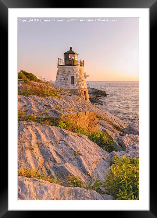 Castle Hill Lighthouse Framed Mounted Print by Marianne Campolongo