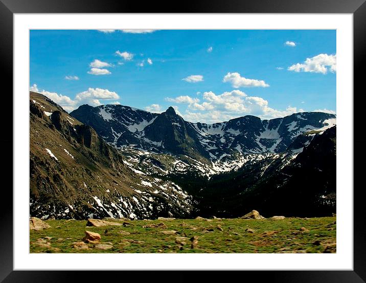 The Rockies Framed Mounted Print by Barbara Bardzik