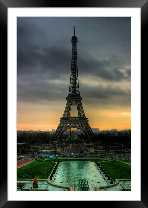 Eiffel Tower Framed Mounted Print by john joyce