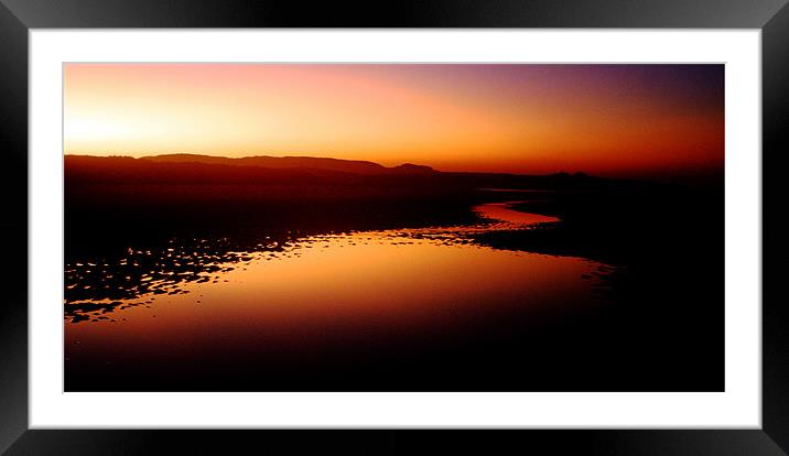 Sunset on the Sands Framed Mounted Print by john joyce