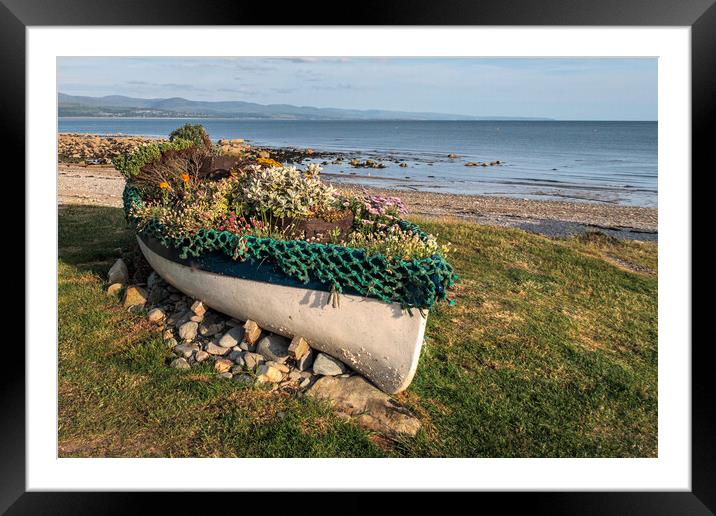 Flower filled boat Framed Mounted Print by Wendy Williams CPAGB