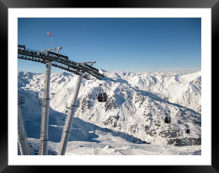 Blue Sky day at the Zillertal Shuttle, Austria Framed Mounted Print by Wendy Williams CPAGB