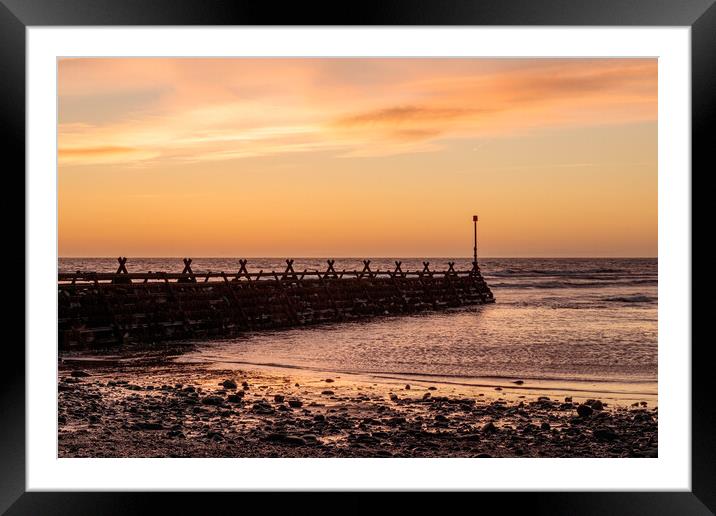Serene Sunset Over Aberaeron Harbour Framed Mounted Print by Wendy Williams CPAGB
